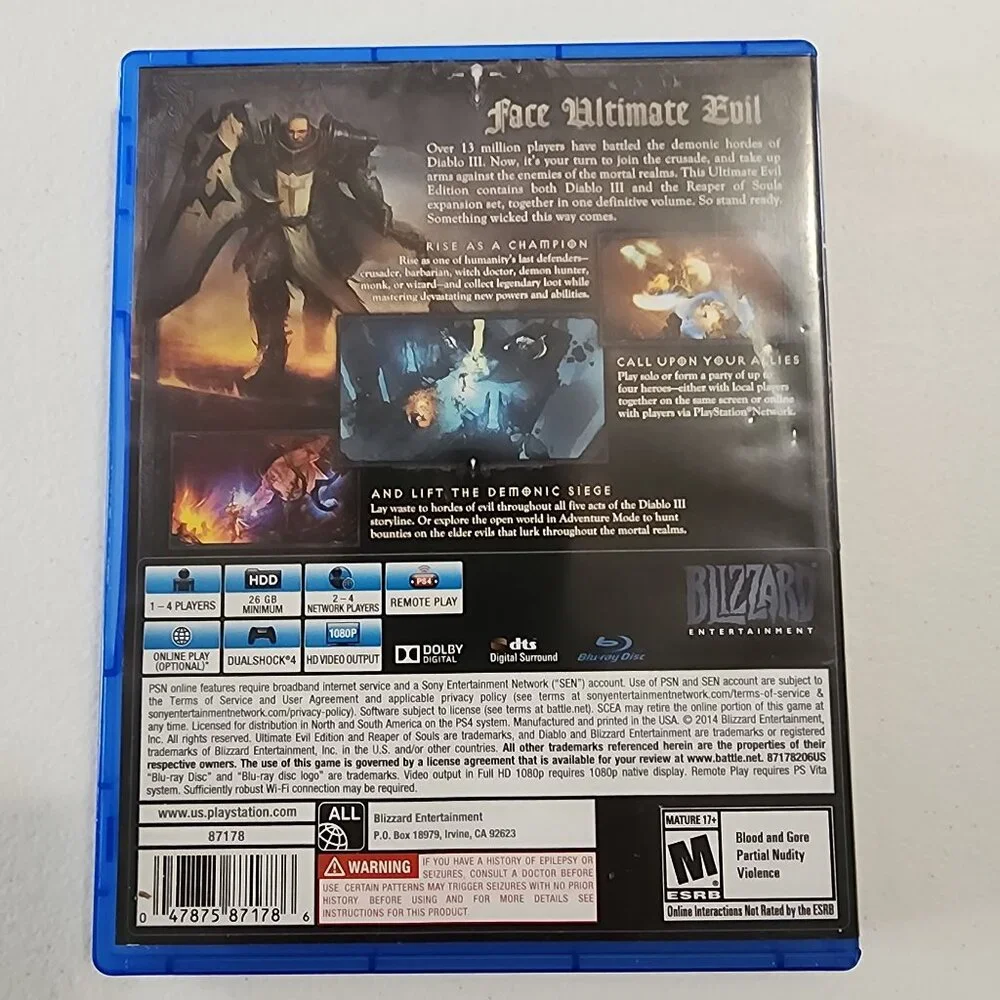 Playstation 4 ps4 diablo